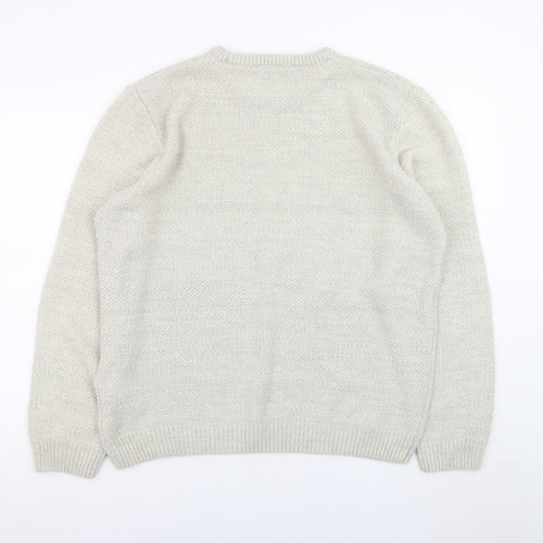 Kensington Eastside Mens Ivory XL Pullover Knit Jumper