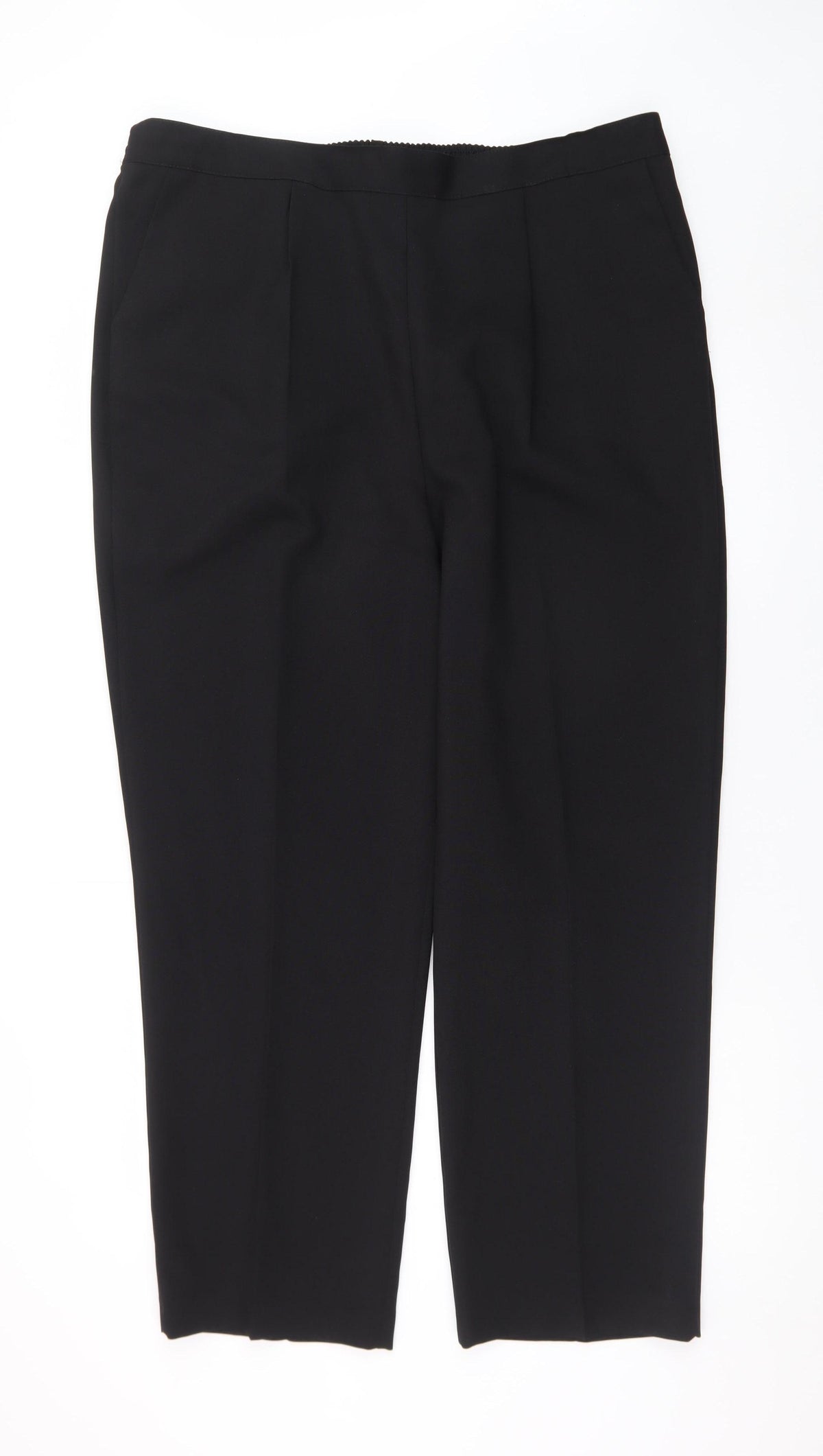 Bonmarché Womens Black Size 20 Straight Leg Trousers