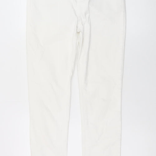 Gallery Women White Size 14 Straight Stretch Jeans