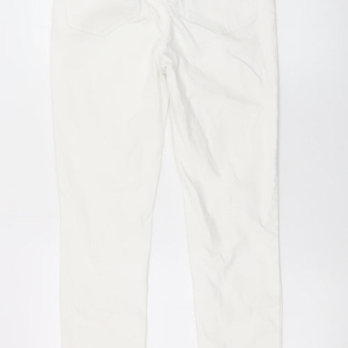 Gallery Women White Size 14 Straight Stretch Jeans