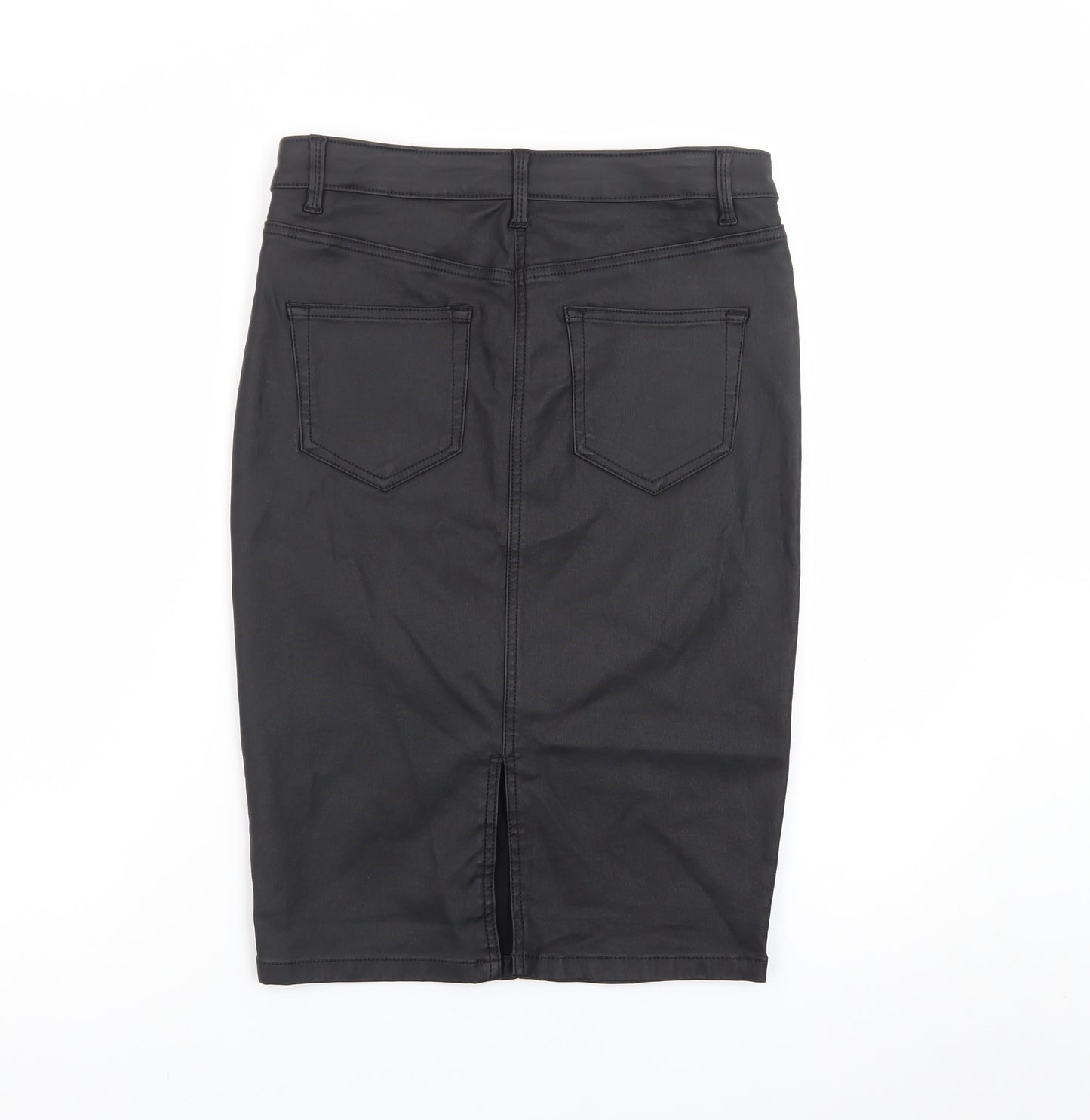 Next Women’s Black Pencil Skirt Size 8 Stretch Viscose Blend