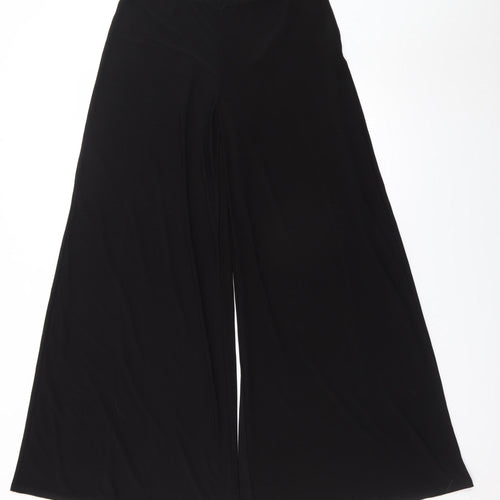 Atmosphere Womens Black Wide-Leg High Waist Jersey Trousers Size 14