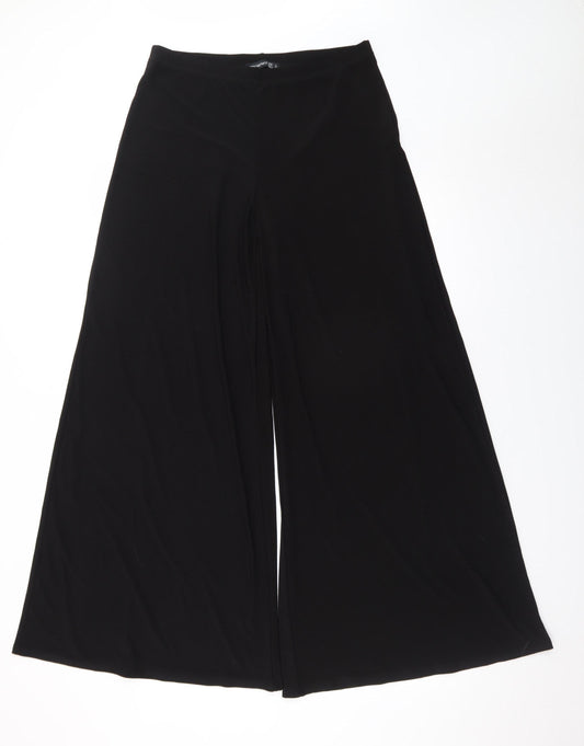 Atmosphere Womens Black Wide-Leg High Waist Jersey Trousers Size 14
