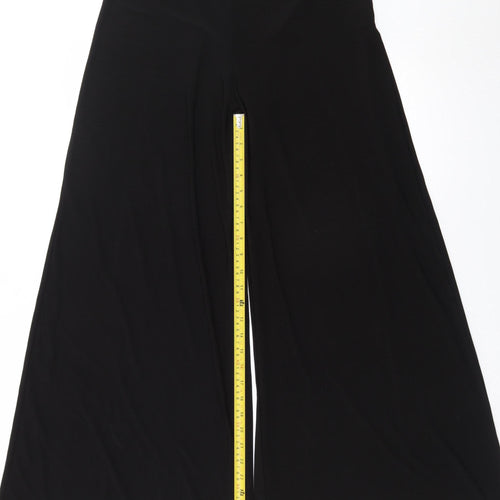 Atmosphere Womens Black Wide-Leg High Waist Jersey Trousers Size 14