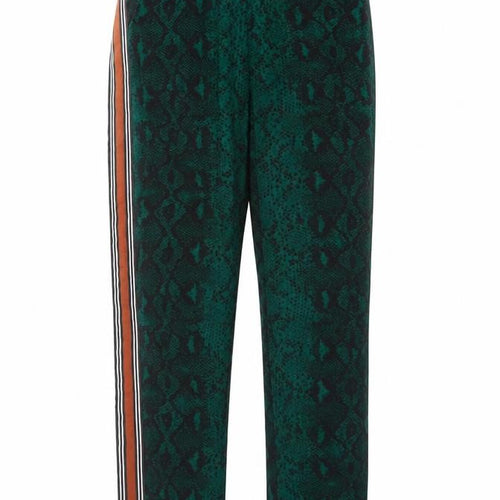 ONLY Women's Green Snake Print Jogger Trousers Size 6 Elastic Waist