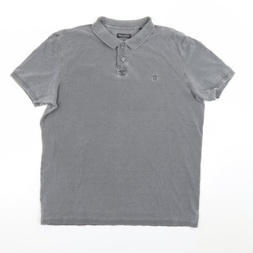 Marc O'Polo Men's Grey XL Cotton Polo Shirt Casual Classic Fit