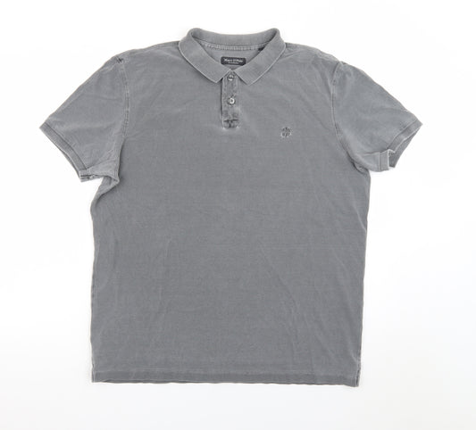 Marc O'Polo Men's Grey XL Cotton Polo Shirt Casual Classic Fit
