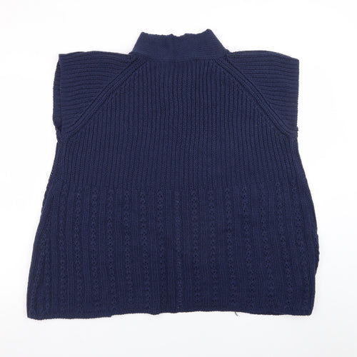 Mystify Womens Blue Sleeveless Knit Cardigan XL
