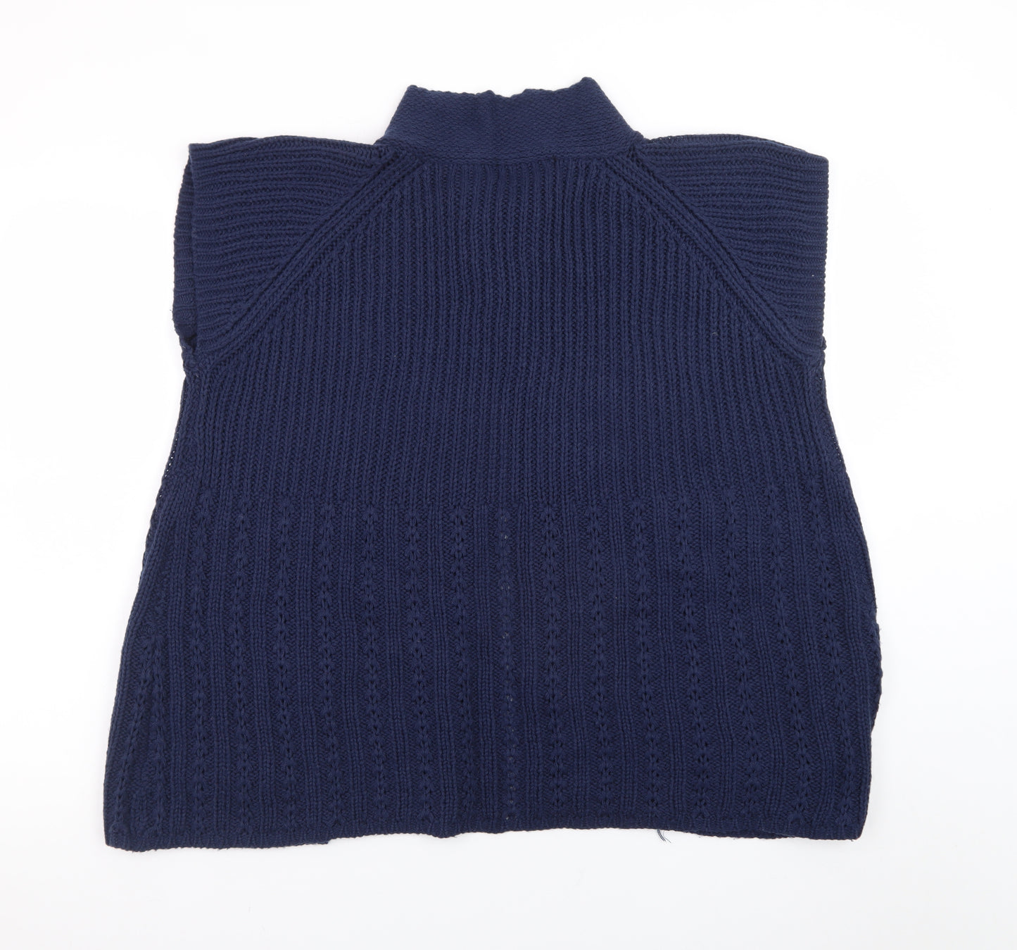 Mystify Womens Blue Sleeveless Knit Cardigan XL