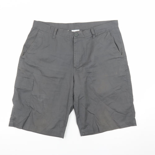 Columbia Mens Grey 36 Cargo Shorts Cotton Outdoor Travel