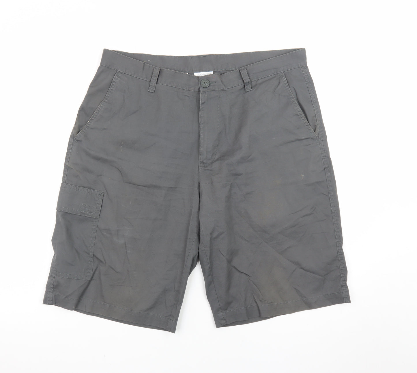 Columbia Mens Grey 36 Cargo Shorts Cotton Outdoor Travel