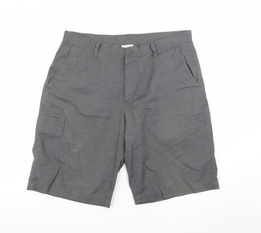 Columbia Mens Grey 36 Cargo Shorts Cotton Outdoor Travel