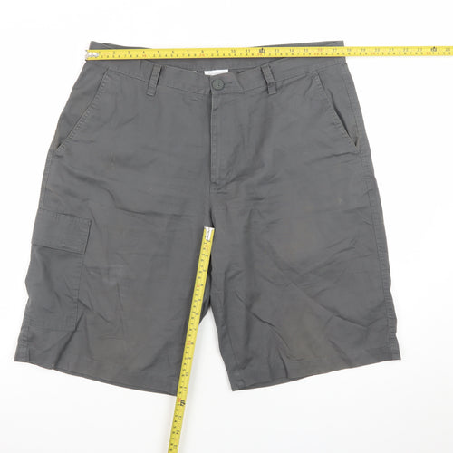 Columbia Mens Grey 36 Cargo Shorts Cotton Outdoor Travel