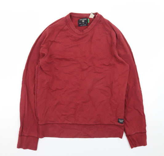 Dockers Men Red Long Sleeve Regular Fit Cotton T-Shirt Size S