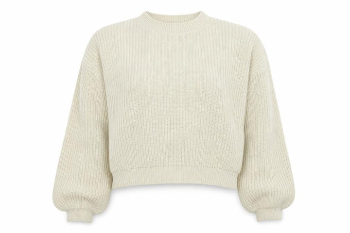 Boohoo Women's Beige Mock Neck Chunky Knit Pullover Jumper Size M