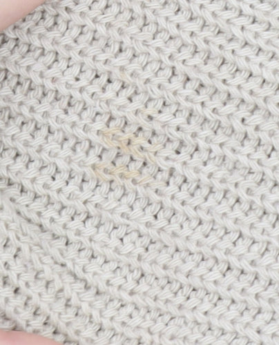 Boohoo Women's Beige Mock Neck Chunky Knit Pullover Jumper Size M