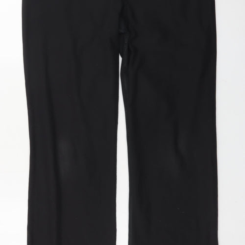 Nike Women's Black Dri-FIT XL Straight Leg Sports Trousers