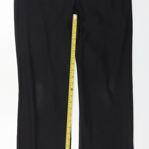Nike Women's Black Dri-FIT XL Straight Leg Sports Trousers