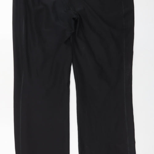 Nike Women's Black Dri-FIT XL Straight Leg Sports Trousers