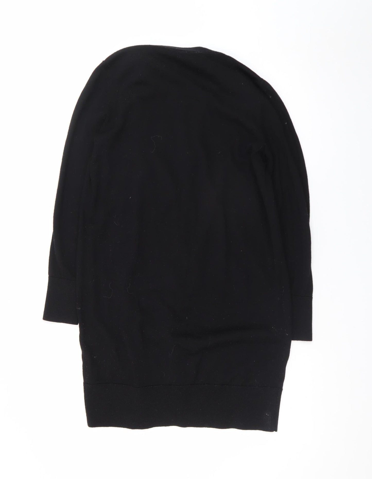 COS Women Black Wool Long Sleeve Button Cardigan XS