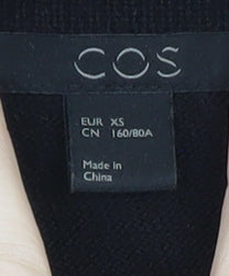 COS Women Black Wool Long Sleeve Button Cardigan XS