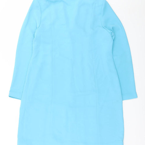 Sasha Women Blue Long Single-Breasted Blazer Coat Size 14