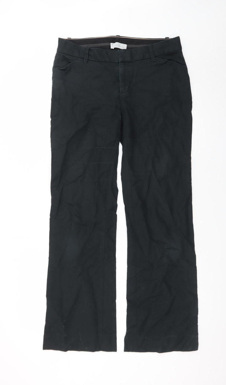 Gap Women's Black Chino Trousers Size 10 Slim Straight Leg