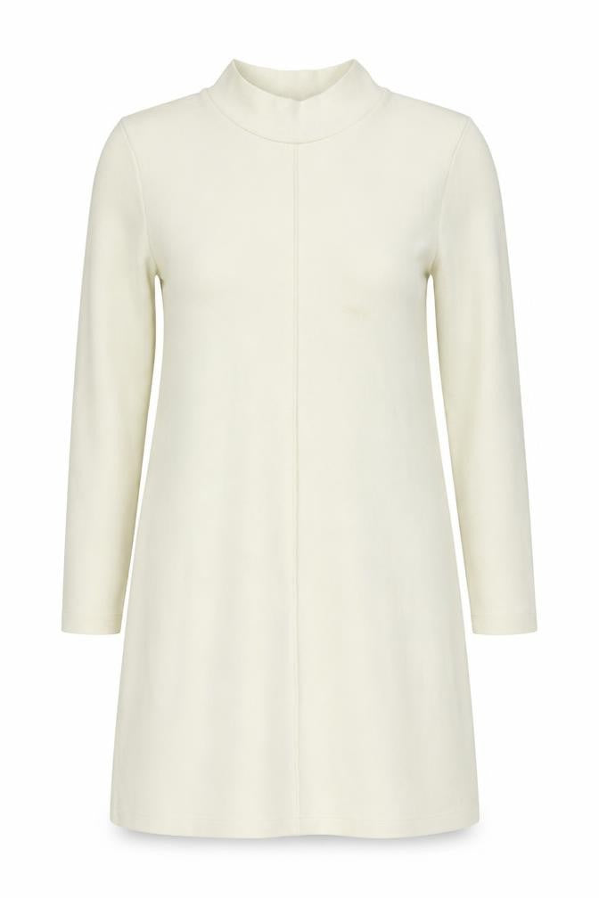 Zara Women Ivory Knit Mock Neck Shift Dress Size S