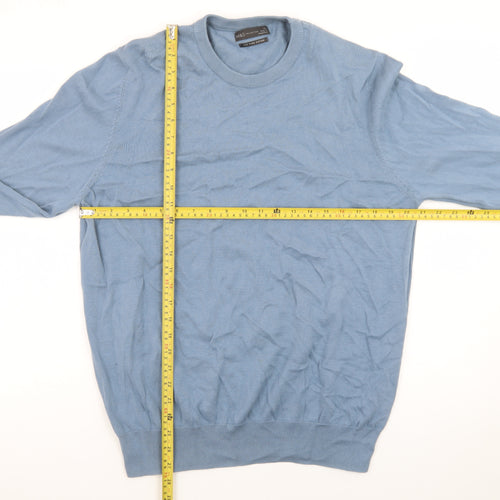 Marks and Spencer Men’s Blue Cotton Crew Neck Jumper XL