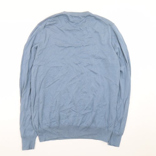 Marks and Spencer Men’s Blue Cotton Crew Neck Jumper XL