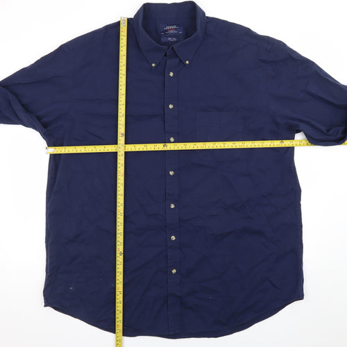 Charles Tyrwhitt Men's Blue XXL Classic Fit Non-Iron Dress Shirt