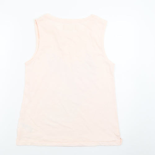 Koala Bay Womens Pink Butterfly Print Cotton Tank Top S
