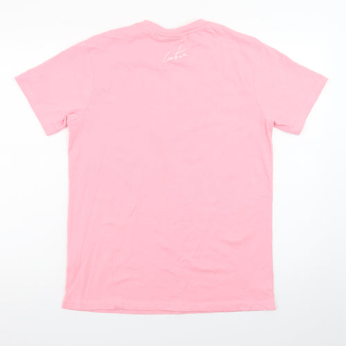 The Couture Club Women's Pink Cotton Blend Logo T-Shirt Size 10