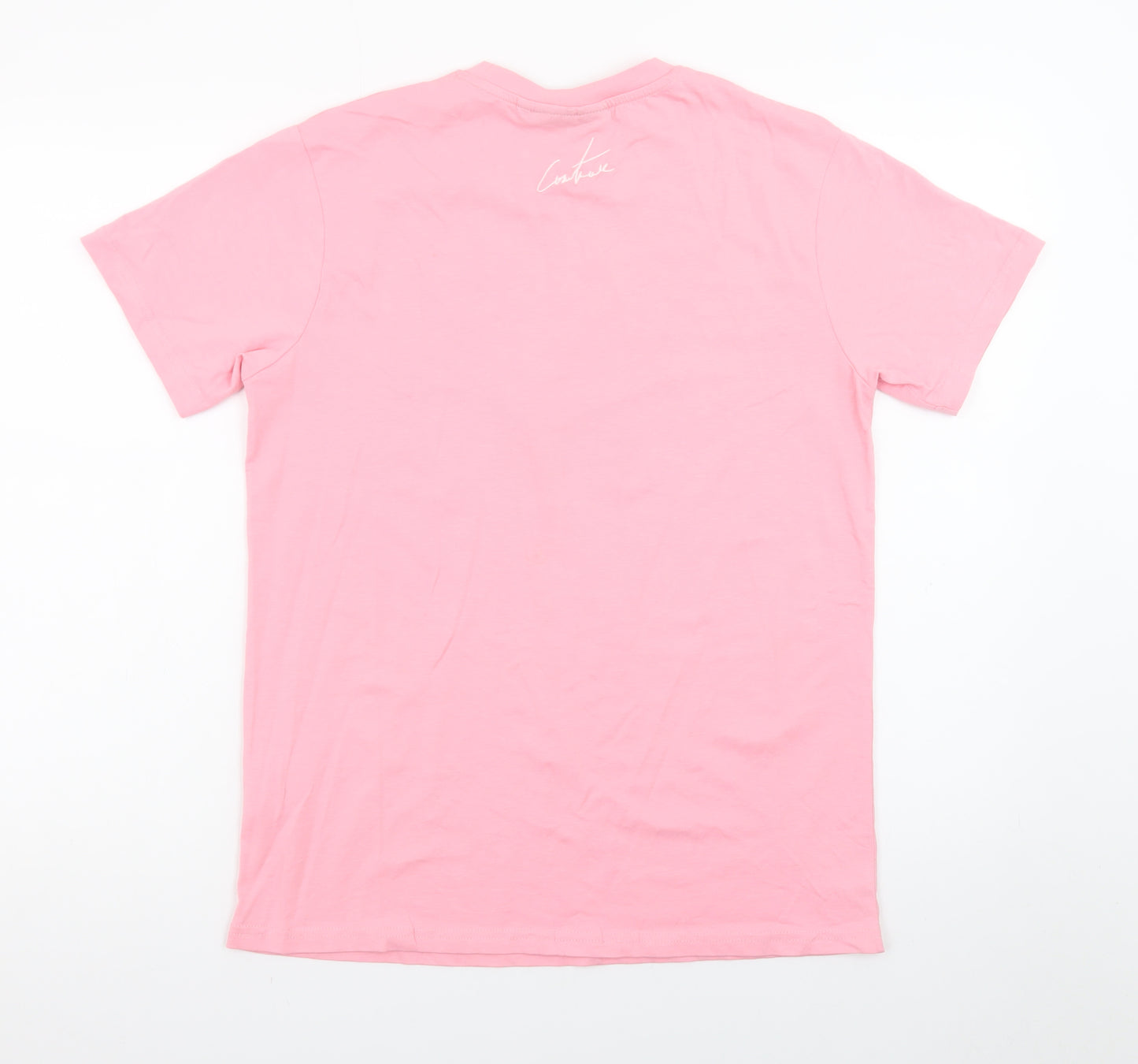 The Couture Club Women's Pink Cotton Blend Logo T-Shirt Size 10