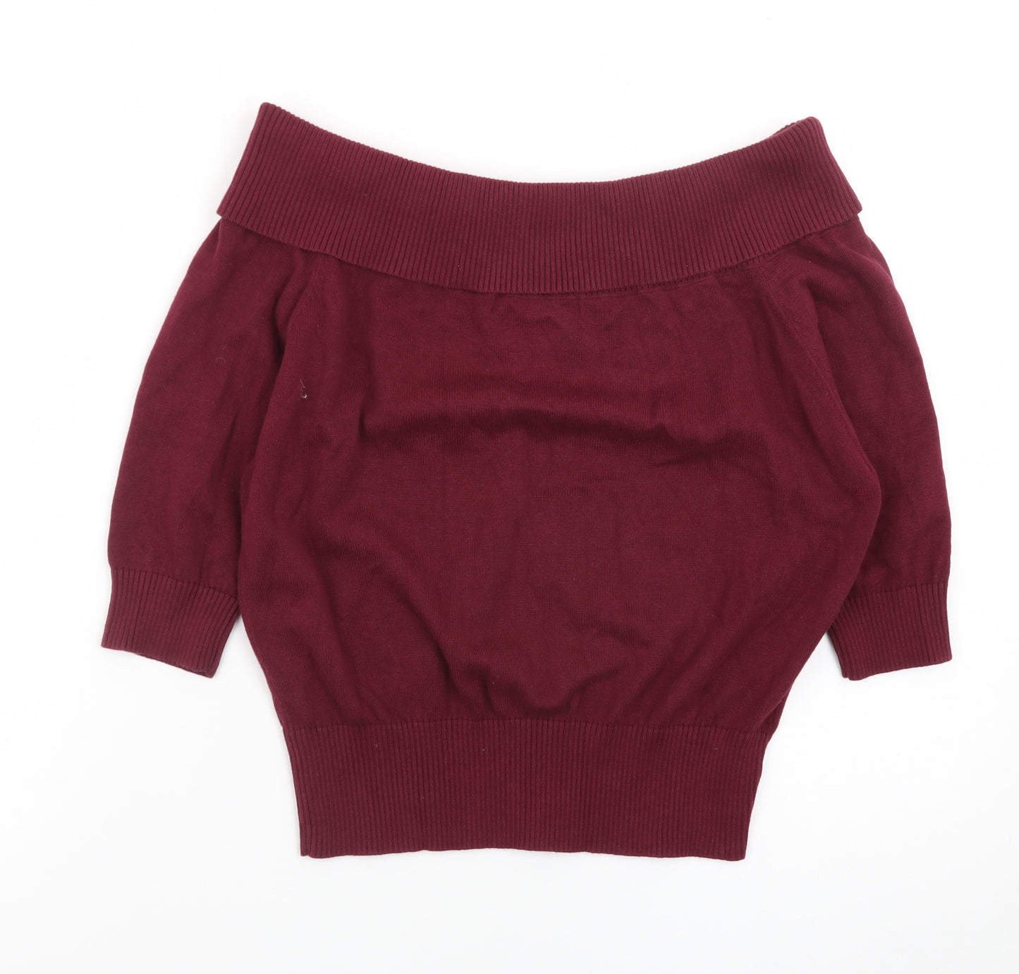 Collectif Vintage Women's Red Size 16 Boat Neck Knit Jumper