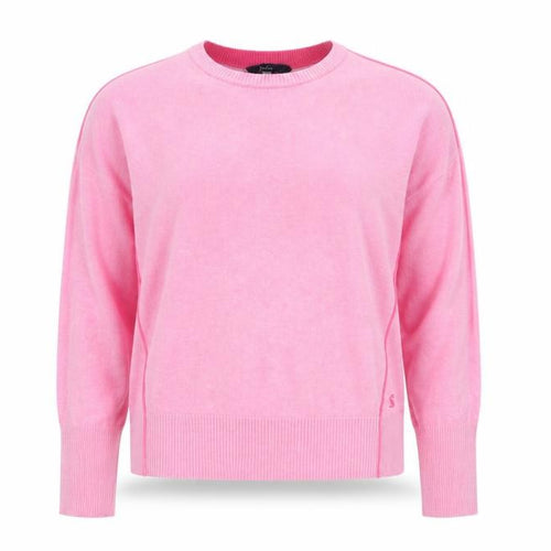 Joules Womens Pink Crew Neck Cotton Jumper UK 10