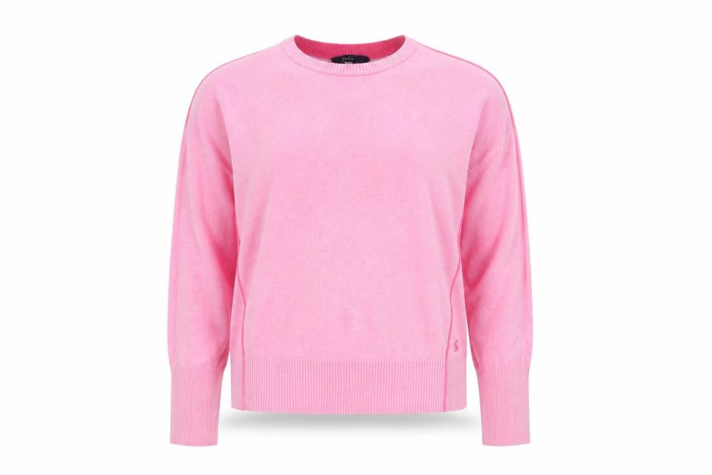Joules Womens Pink Crew Neck Cotton Jumper UK 10