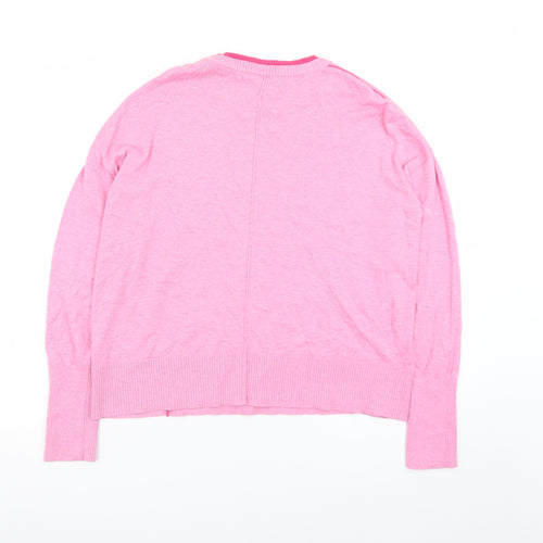 Joules Womens Pink Crew Neck Cotton Jumper UK 10