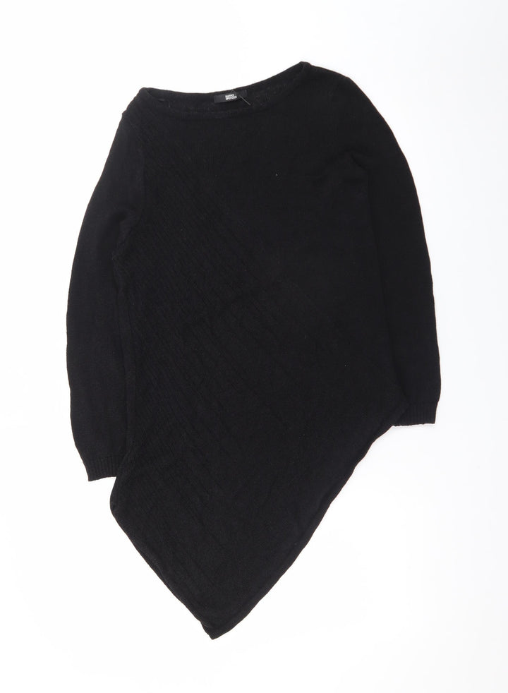 Marks and Spencer Women Black Size 16 Asymmetric Knit Dress