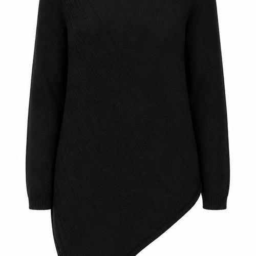 Marks and Spencer Women Black Size 16 Asymmetric Knit Dress