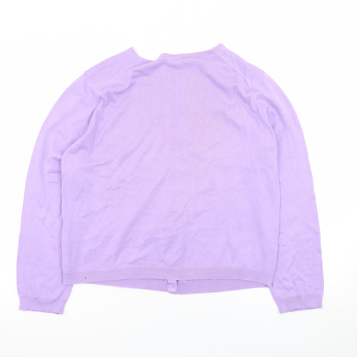 Marks and Spencer Women Purple Cotton Cardigan Size 16