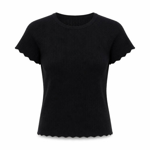 Marks and Spencer Women's Black Short Sleeve Knit T-Shirt Size S