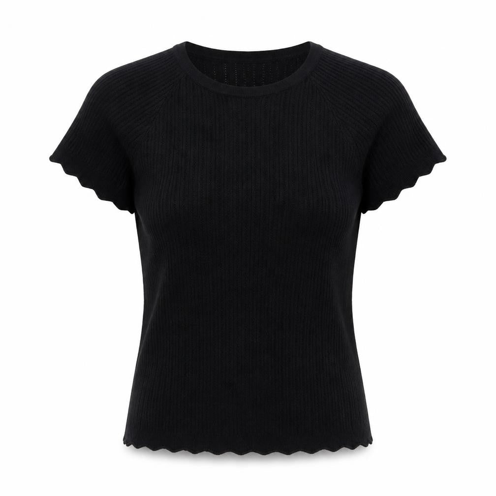 Marks and Spencer Women's Black Short Sleeve Knit T-Shirt Size S