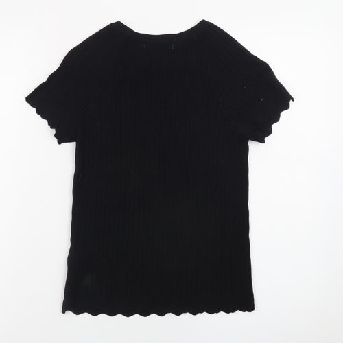 Marks and Spencer Women's Black Short Sleeve Knit T-Shirt Size S