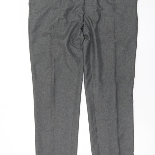 Marks and Spencer Men’s Grey 38W 31L Regular Fit Dress Trousers
