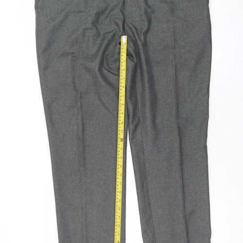 Marks and Spencer Men’s Grey 38W 31L Regular Fit Dress Trousers
