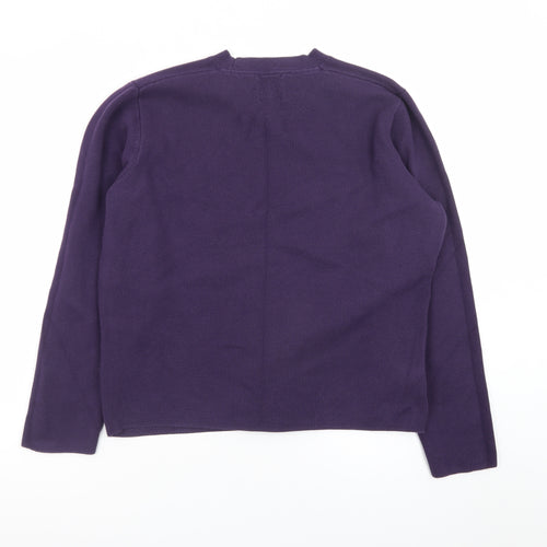 Kin Men's Purple Cotton Crew Neck Jumper Size M
