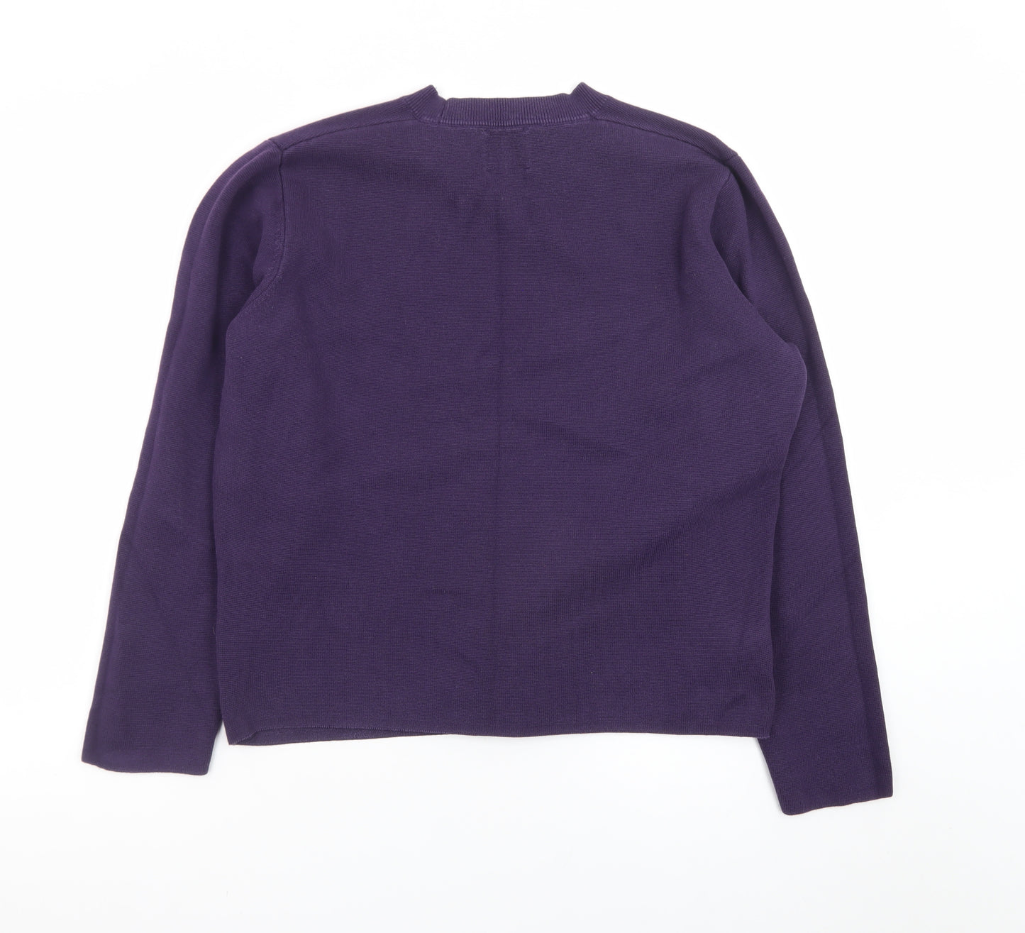 Kin Men's Purple Cotton Crew Neck Jumper Size M