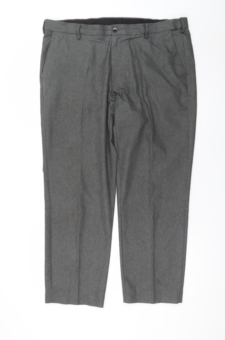 Marks and Spencer Men's Grey 38in Waist Short Length Dress Trousers