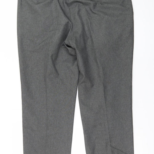 Marks and Spencer Men's Grey 38in Waist Short Length Dress Trousers